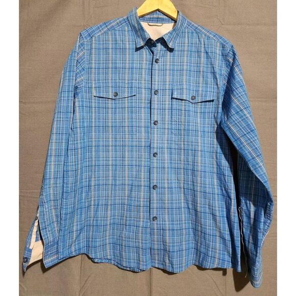 Royal Robbins Shirt Mens L Performance Lightweight Sorona Polyester Blend Hiking - Picture 2 of 5